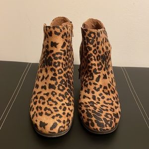 BOGO Soda Cheetah Wedge Booties